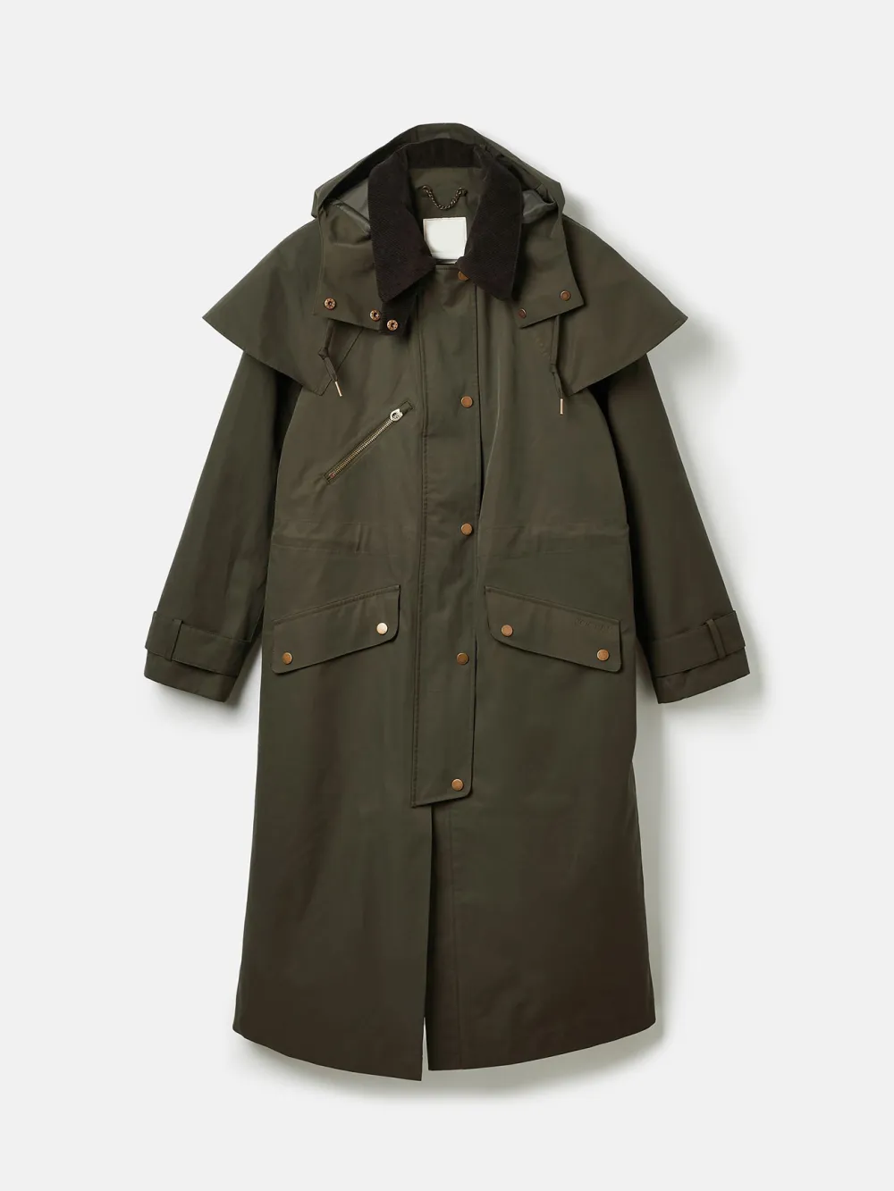 Highbridge Khaki Green Waterproof Longline Coat