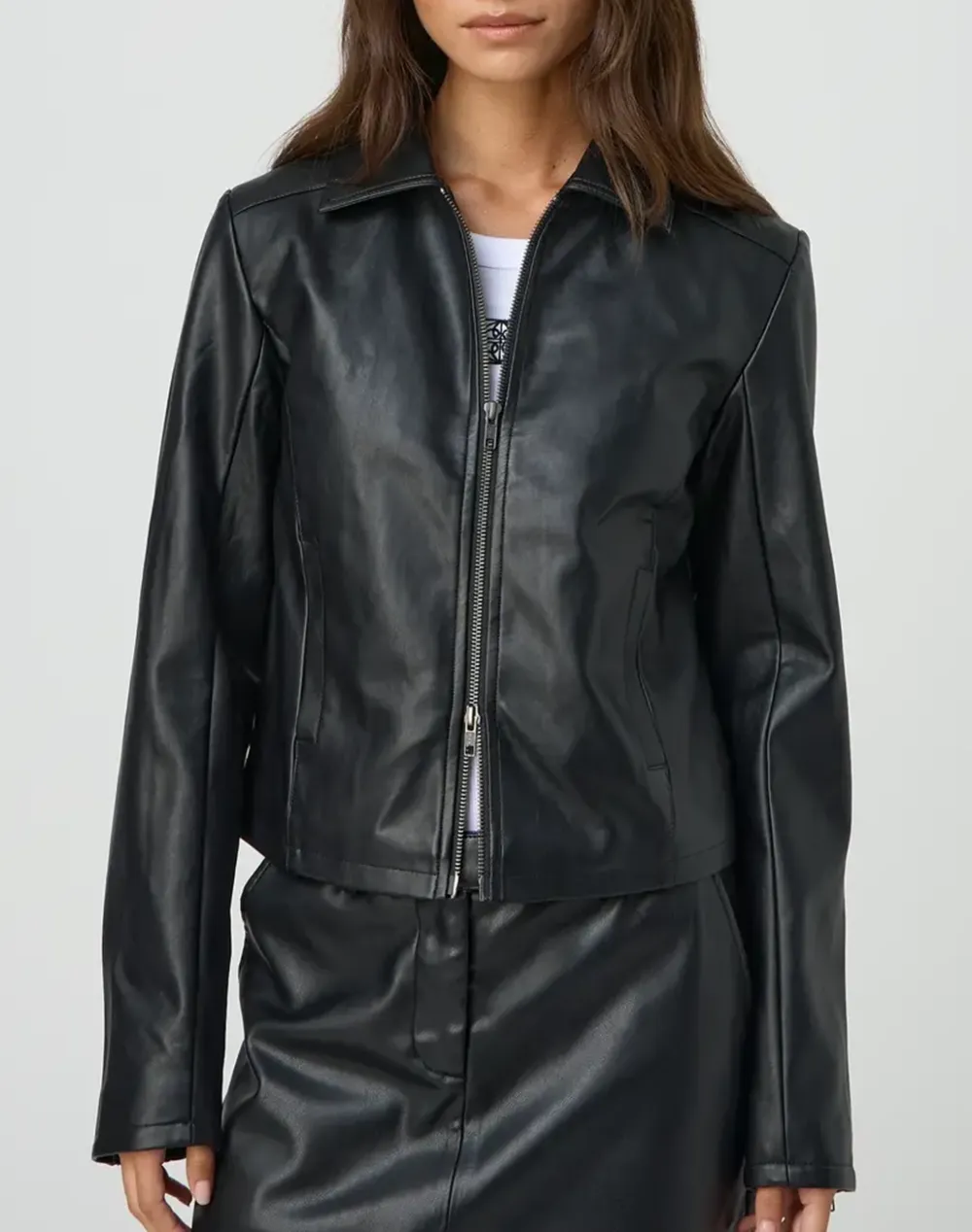 Faux Leather Jacket