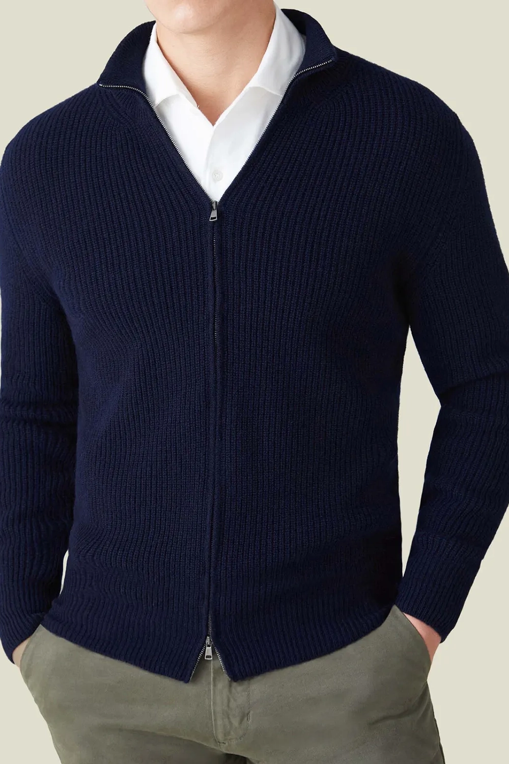 Premium Lanfranchi Zipper Cardigan