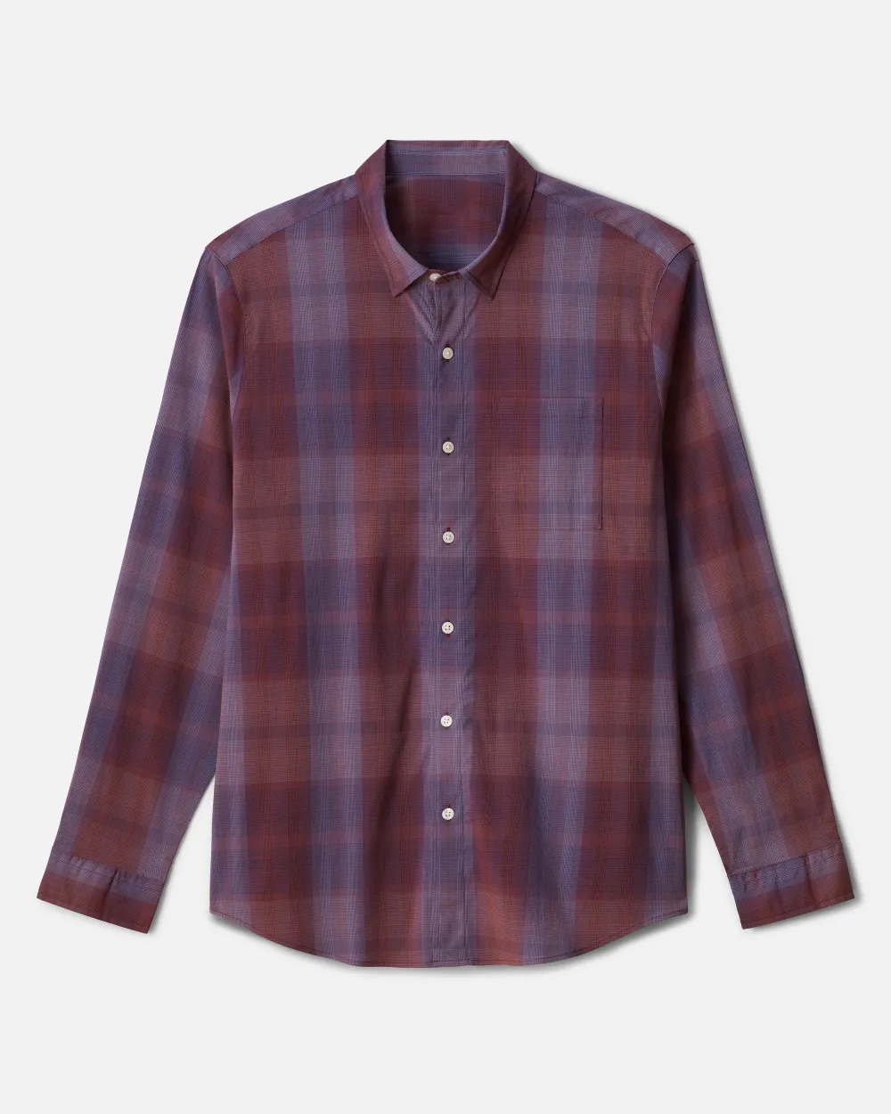 Men's Plaid Long Sleeve Button Up Shirt