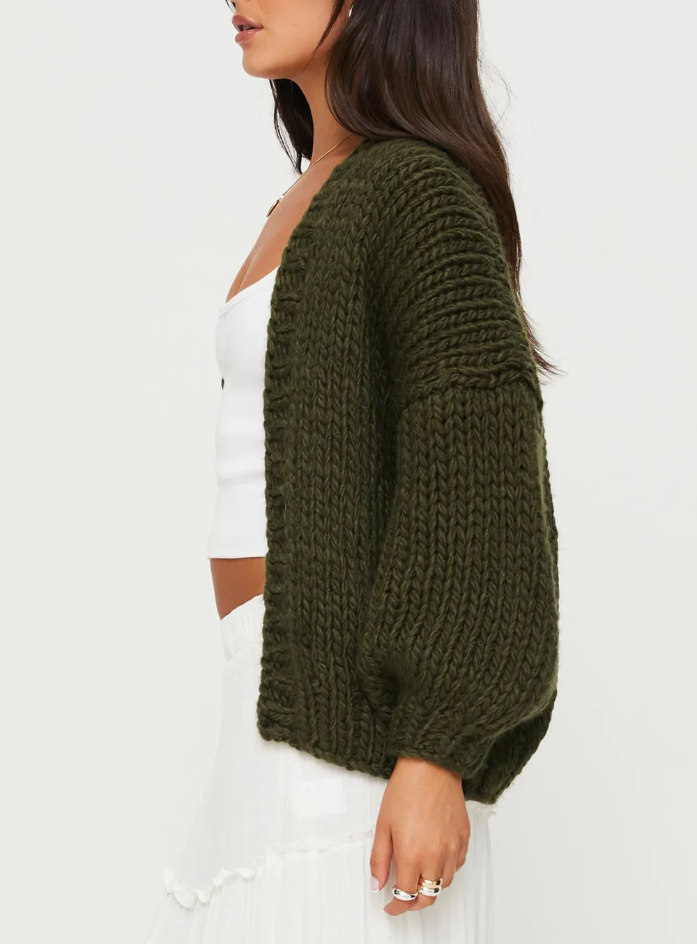 Lester Knit Cardigan Olive