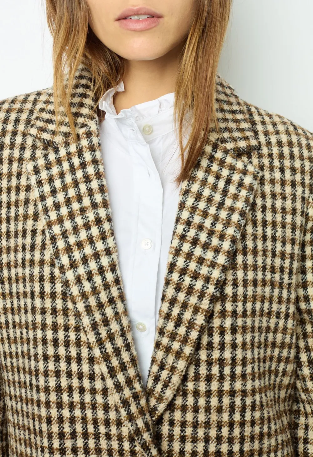 Straw Plaid Blazer