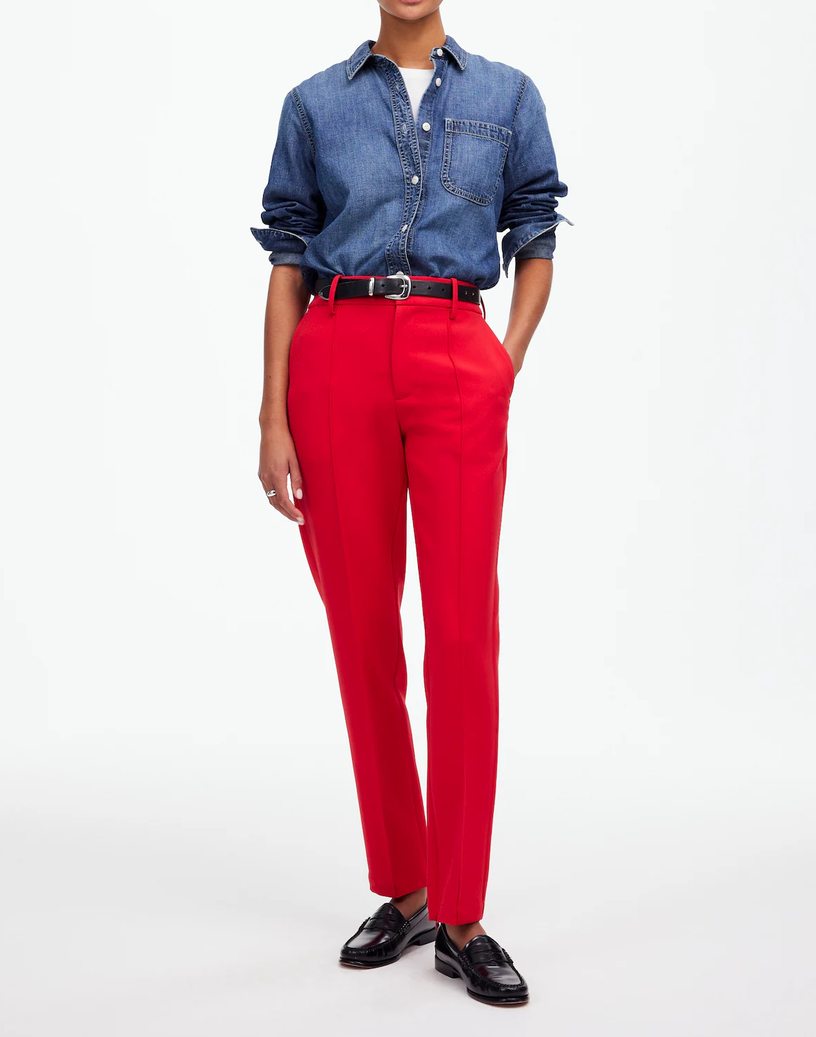 Mid-Rise Slim Ankle Pant