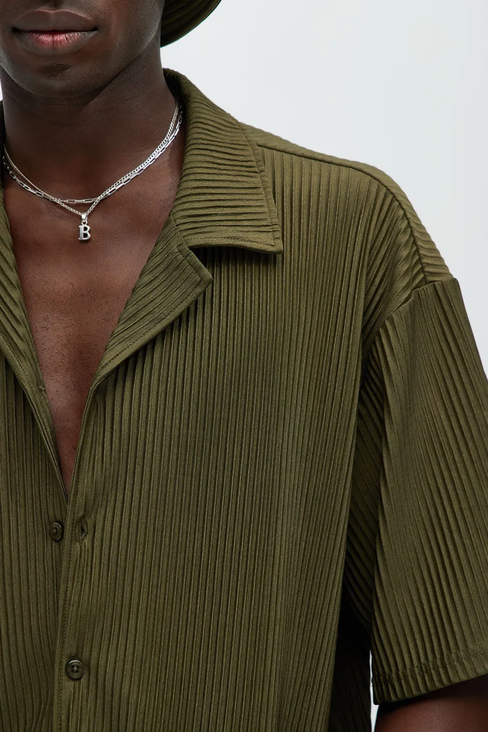 Potential Pleated Shirt - Olive