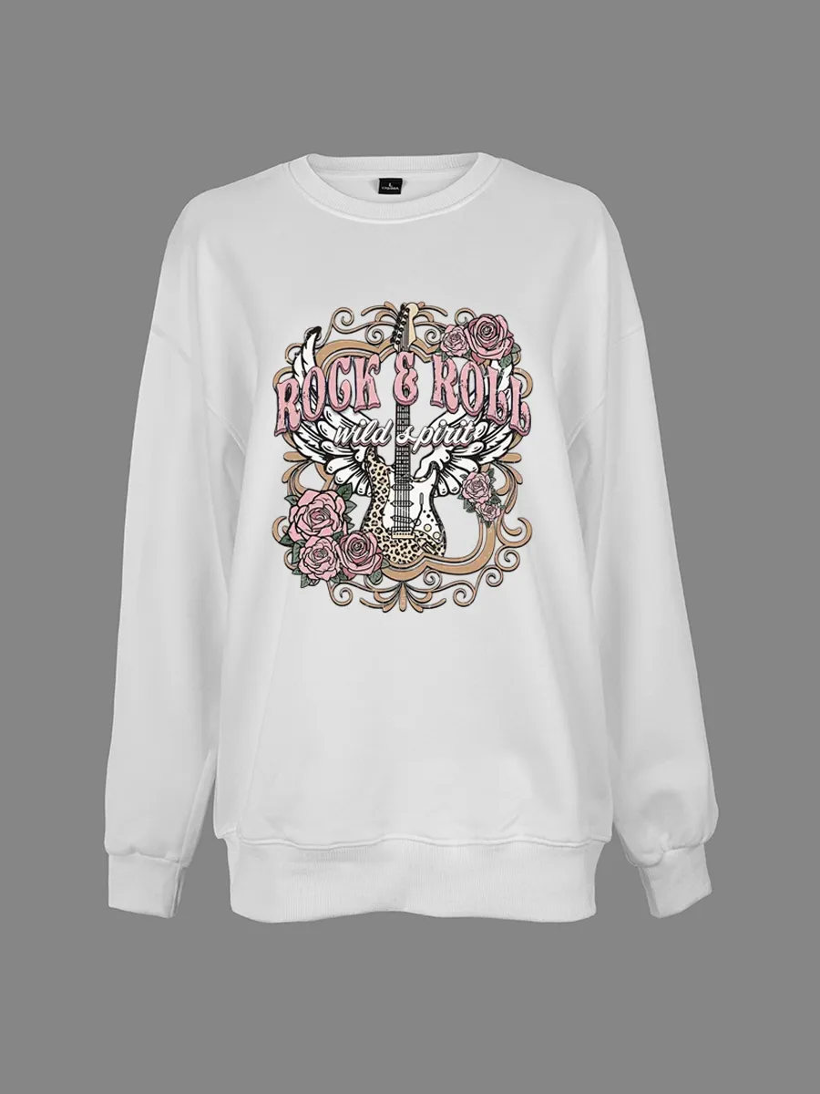 Retro style rock sweatshirt