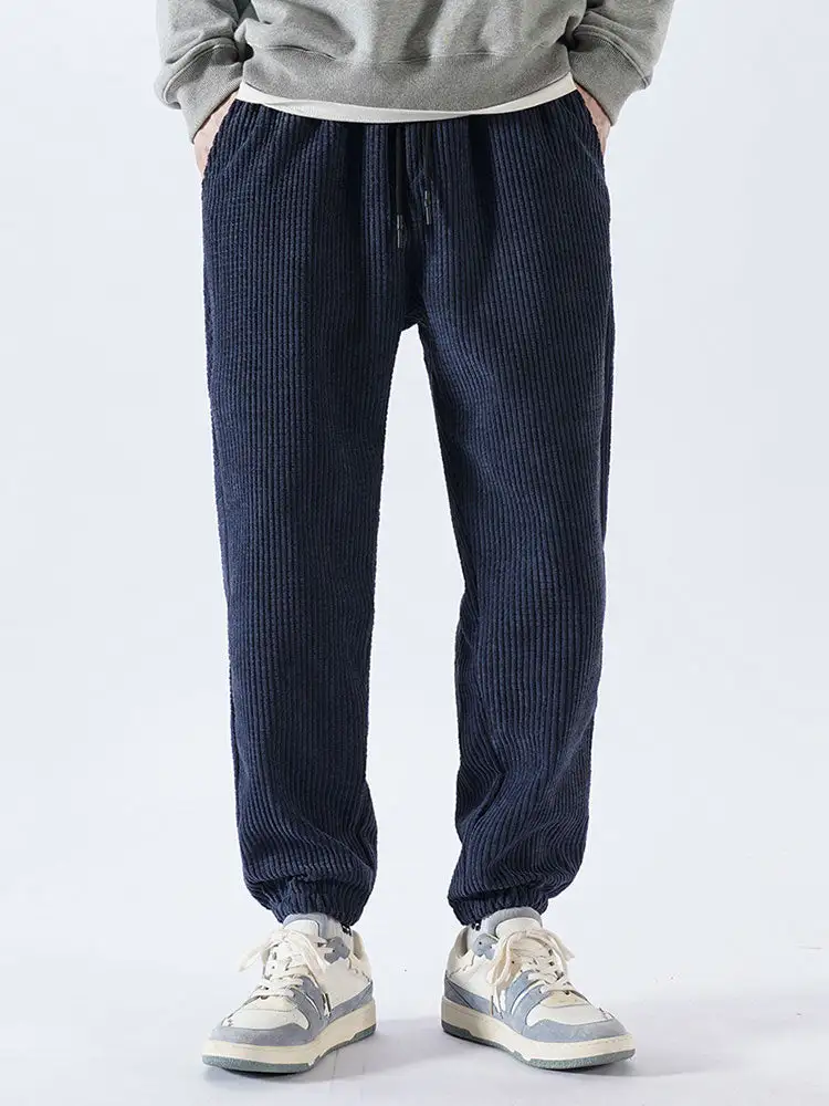 Drawstring Corduroy Pants