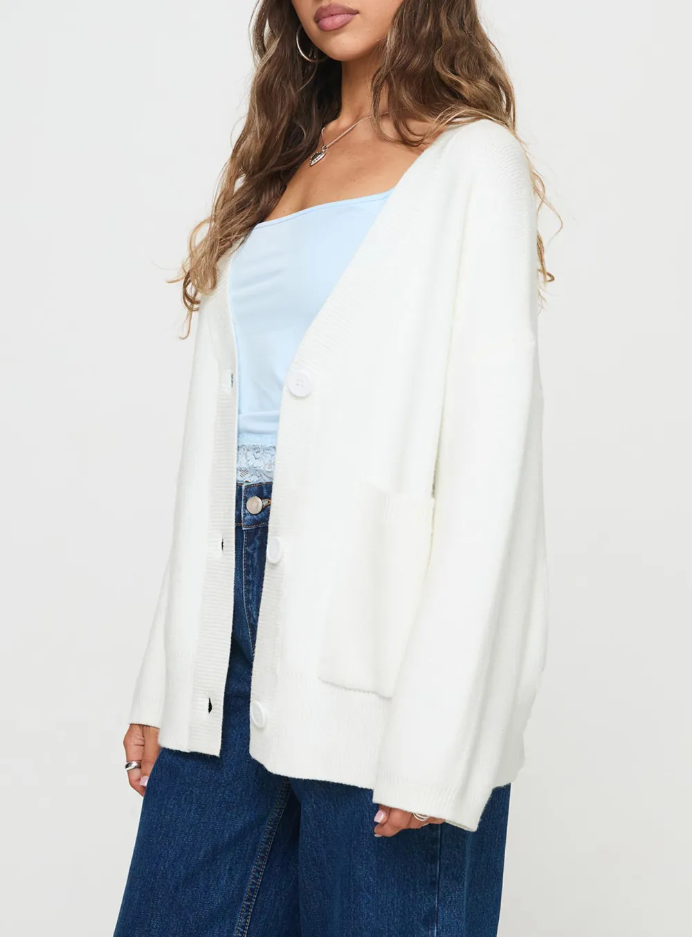 Burke Cardigan White