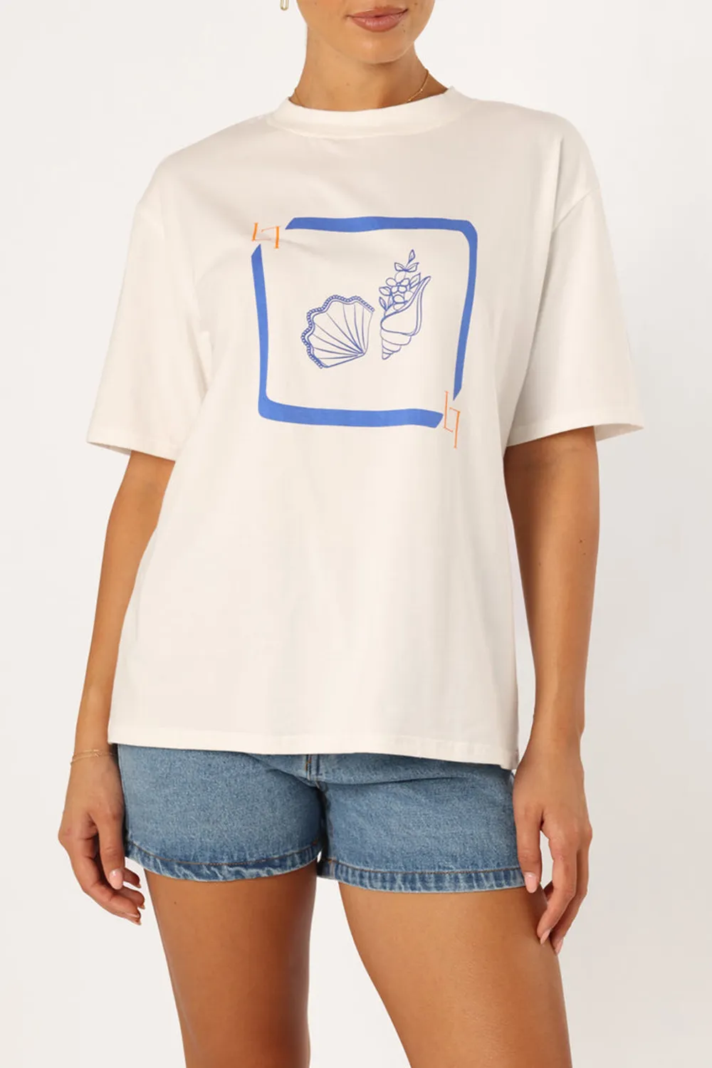 BY THE SEA TEE - WHITE