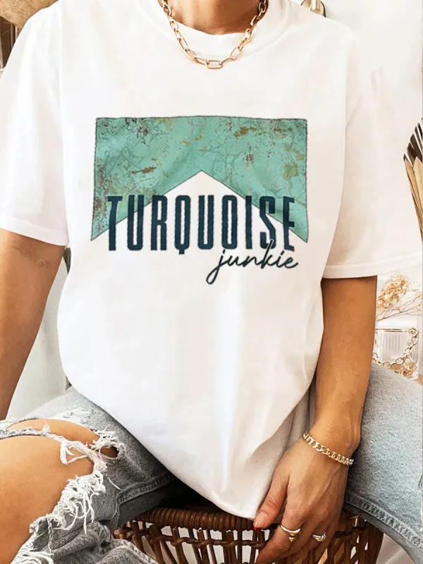 Turquoise Junkie Graphic T-shirt