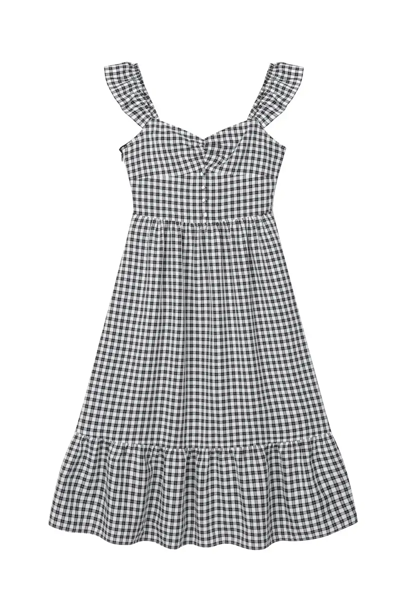 Lettie Dress - Black Gingham