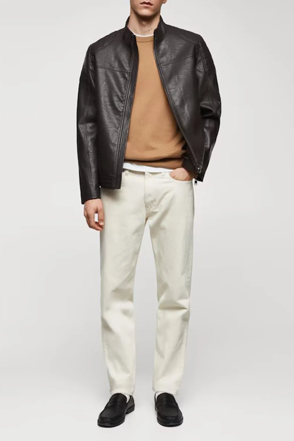 Nappa leather-effect jacket