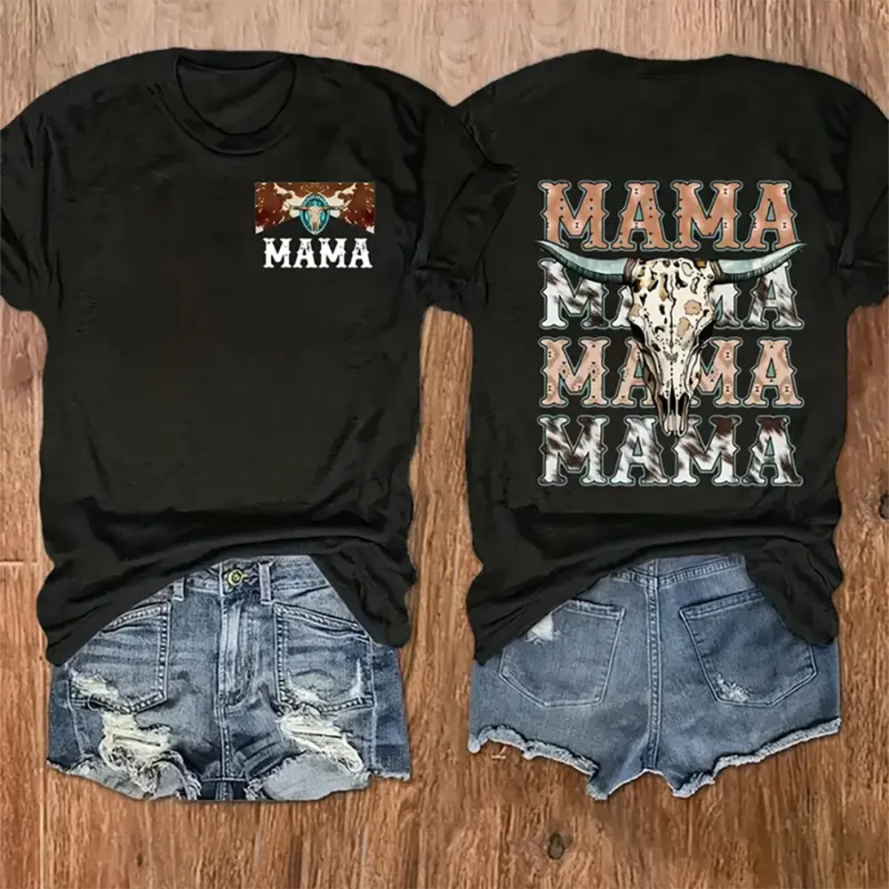 MAMA MAMA Western Pattern T-shirt