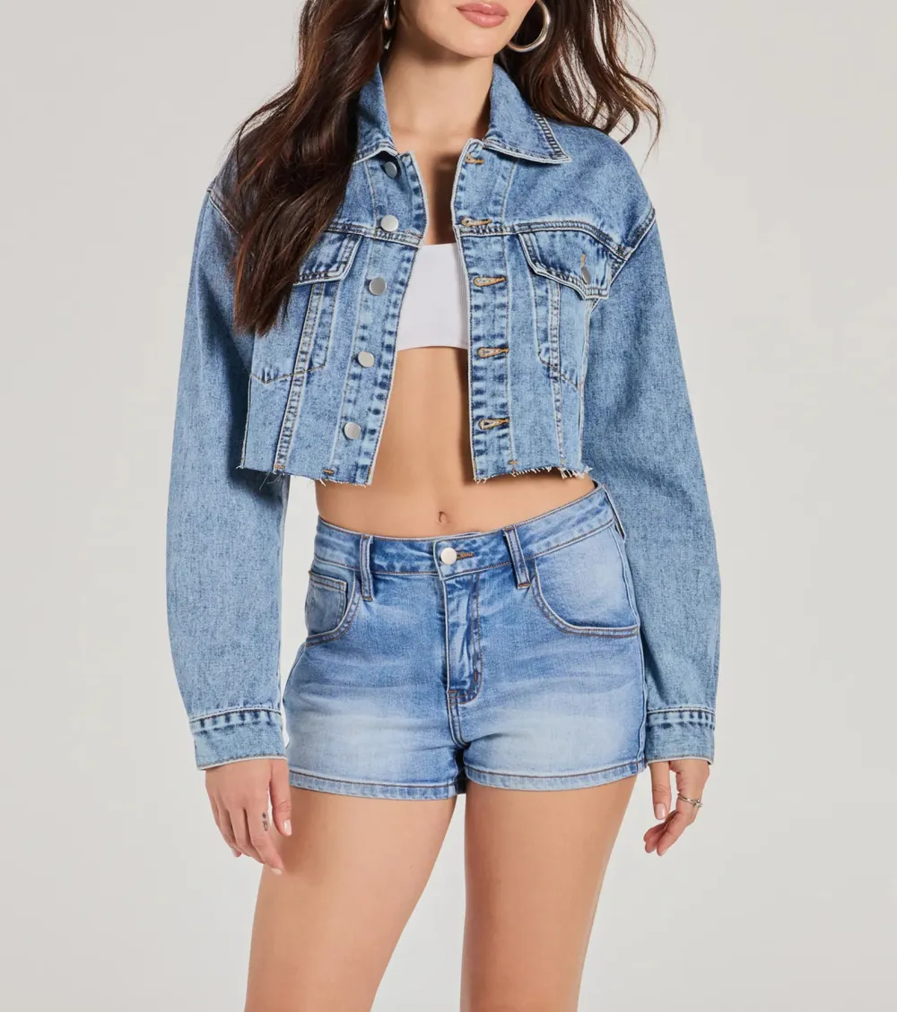 Keep Groovin' Crop Denim Jacket