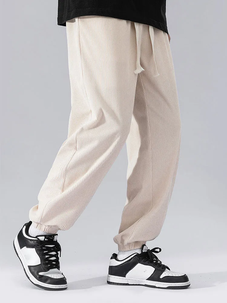 Drawstring Corduroy Joggers