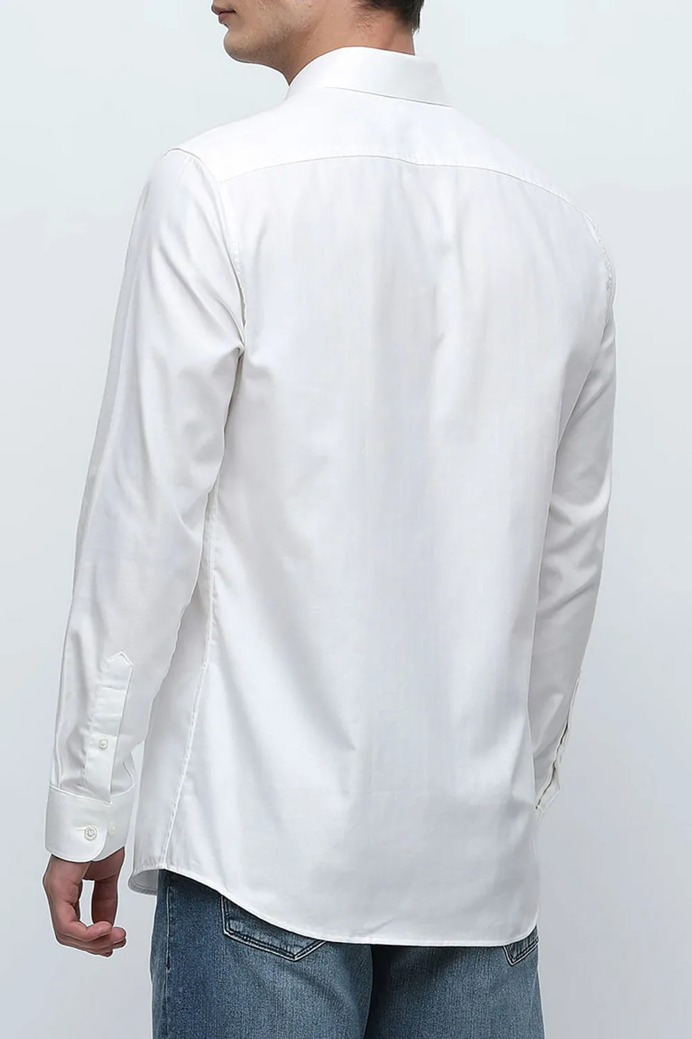 White Formal Full Sleeves Shirt