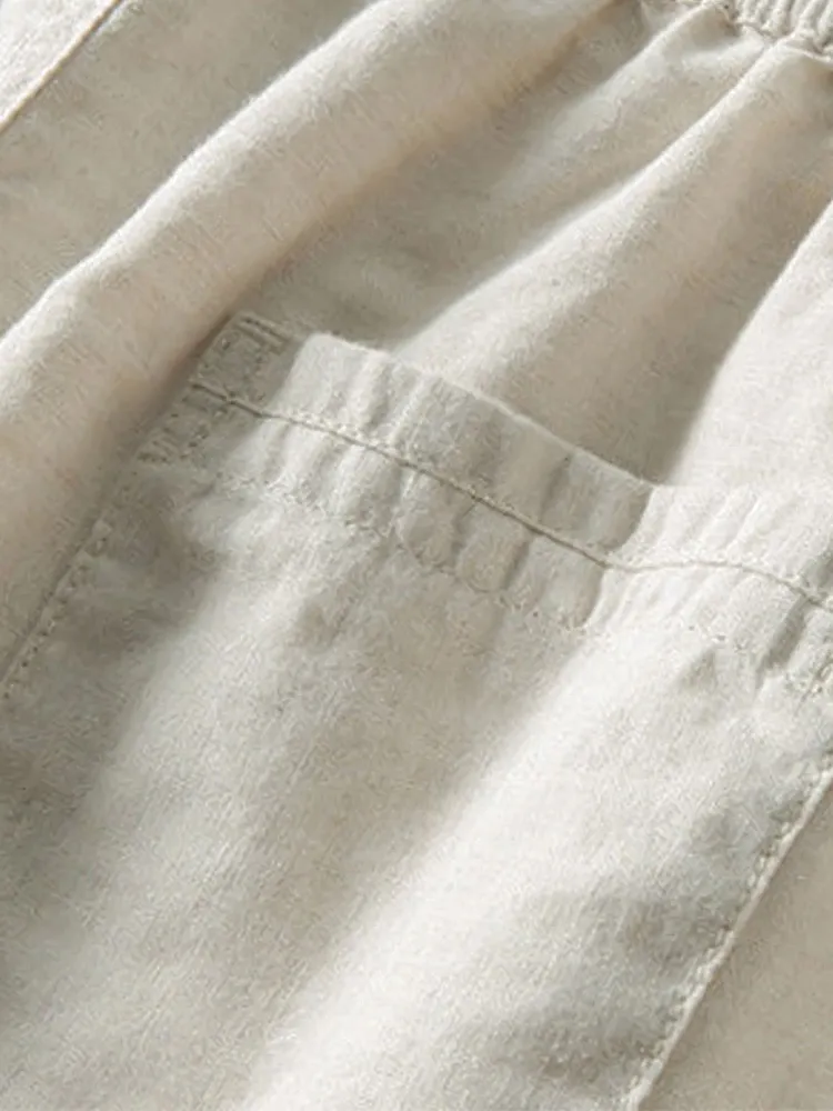 Straight Leg Linen Pants