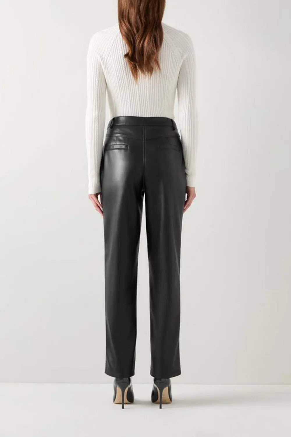 Hardy Black Faux Leather Trouser