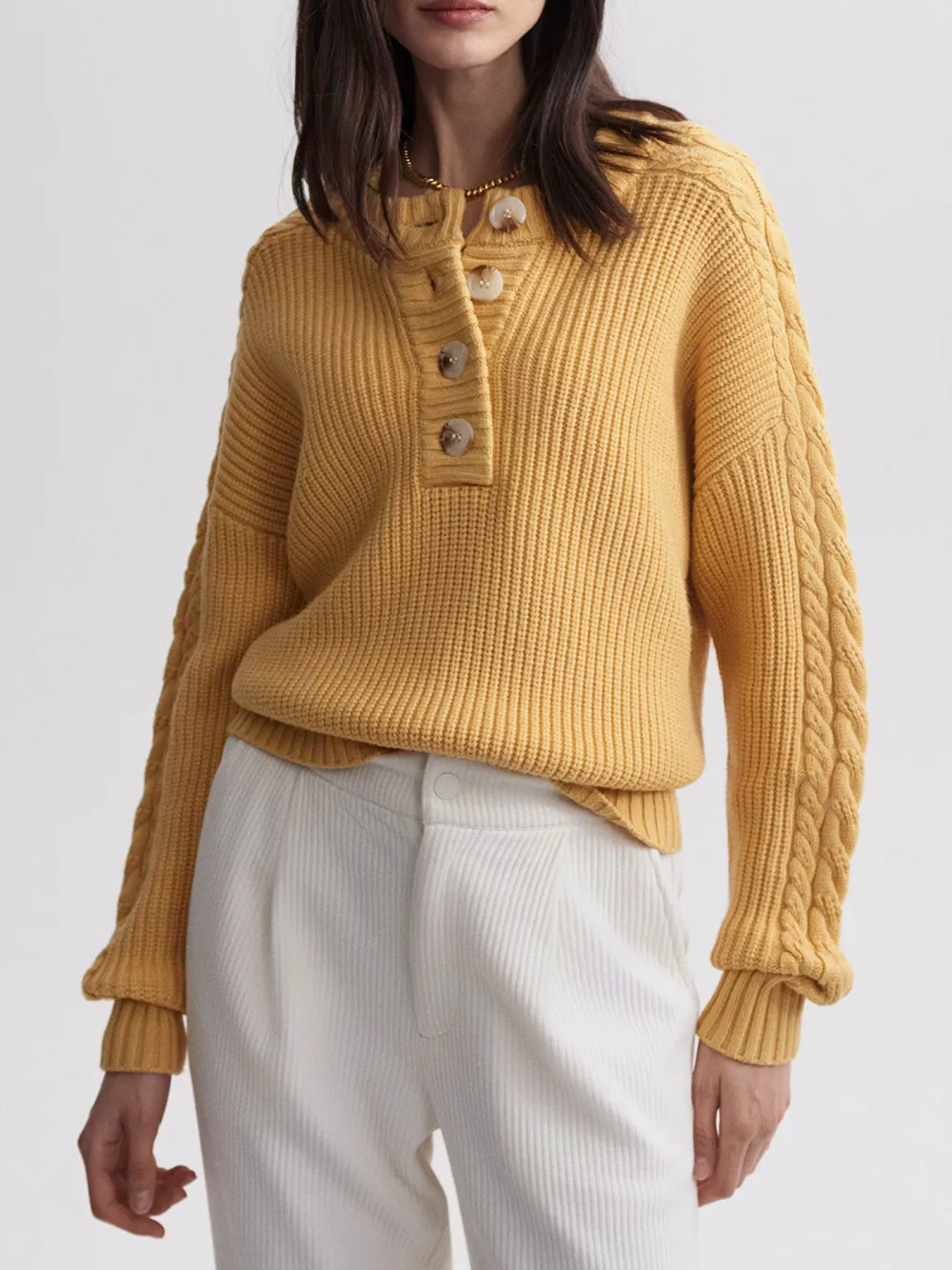 Vera Button Neck Sweater