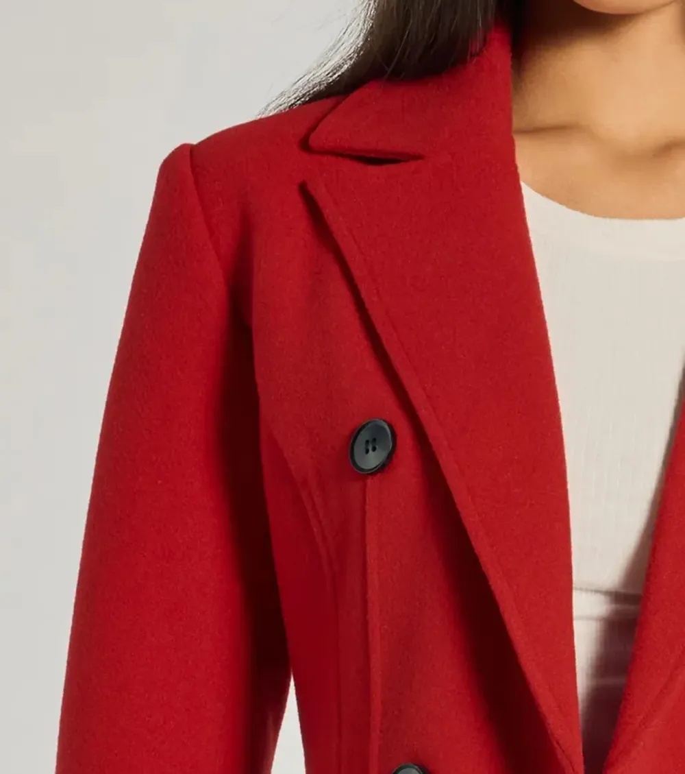 Sophisticated Layers Double-Breasted Faux Wool Trench Coat