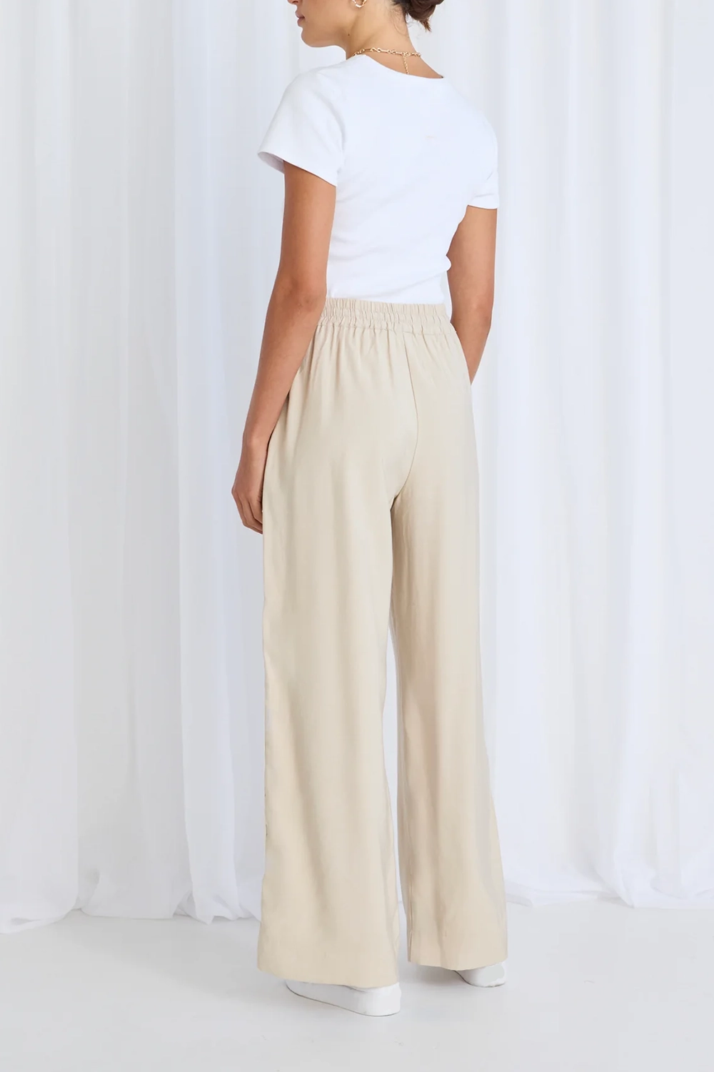 Townie Sand Stripe Side Tape Wide Leg Pants