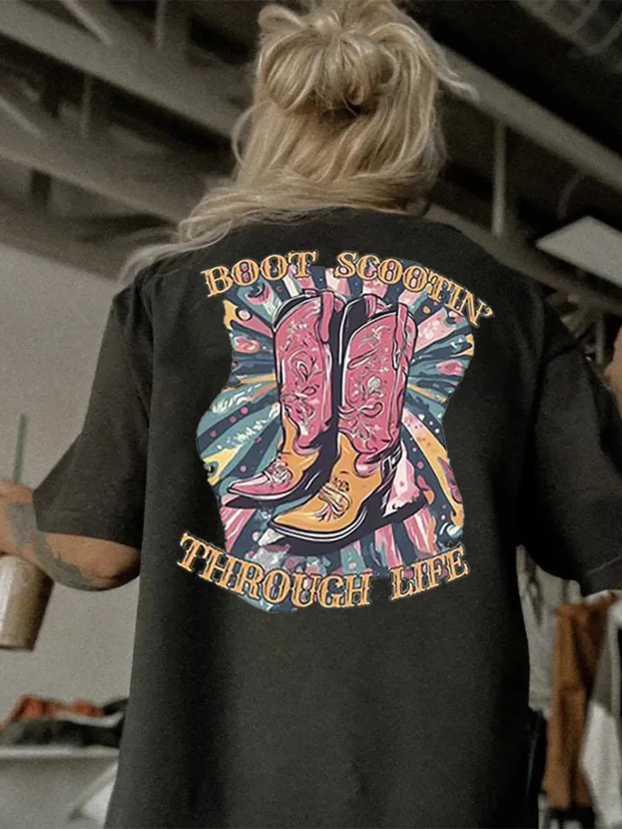 Boot Scootin Through Life T-shirt