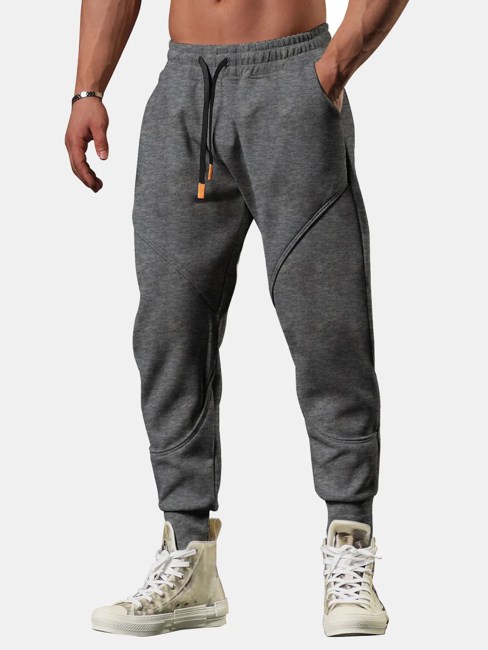 Man Split Cropped Joggers