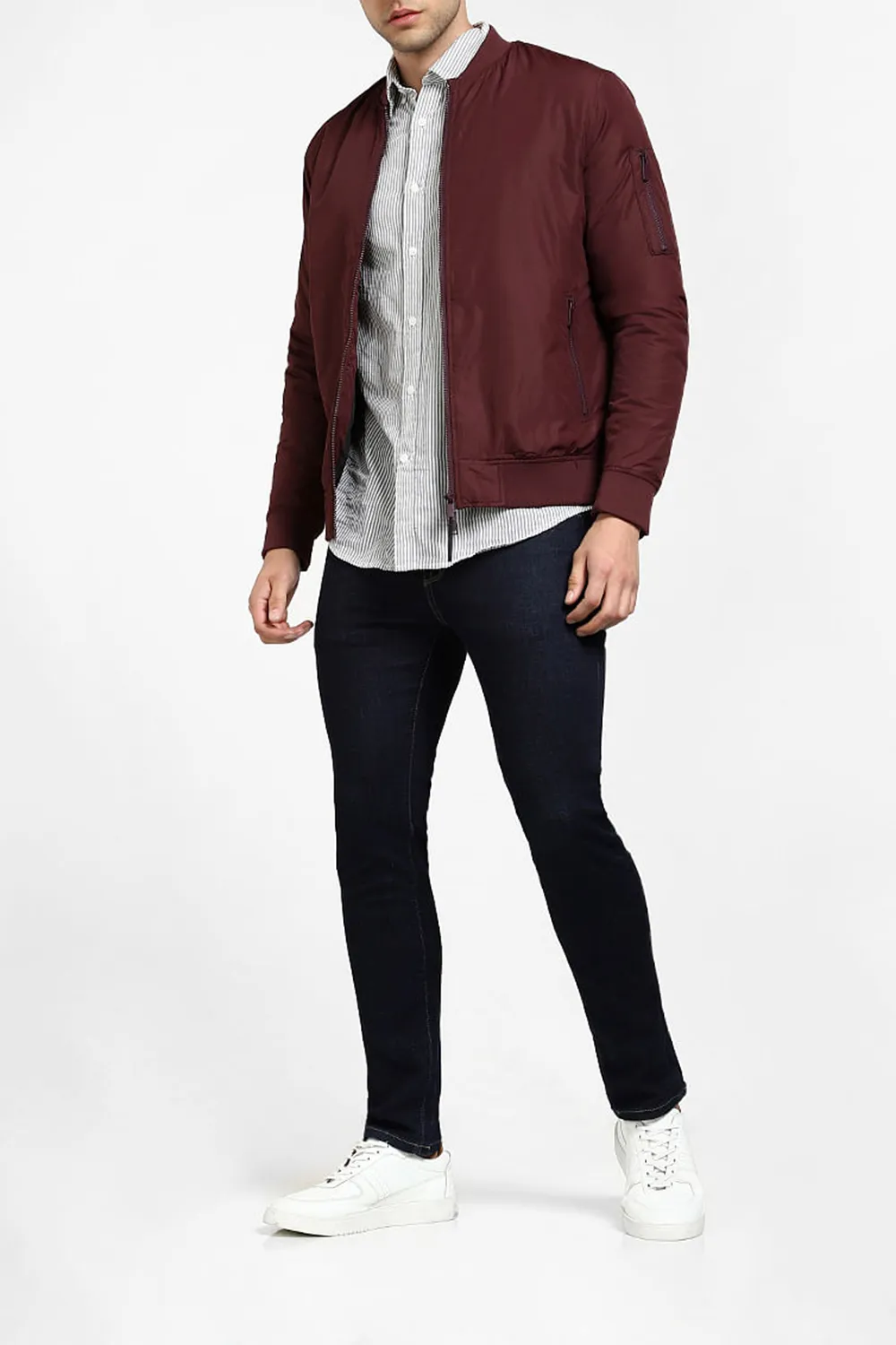 Burgundy Bomber Jacket