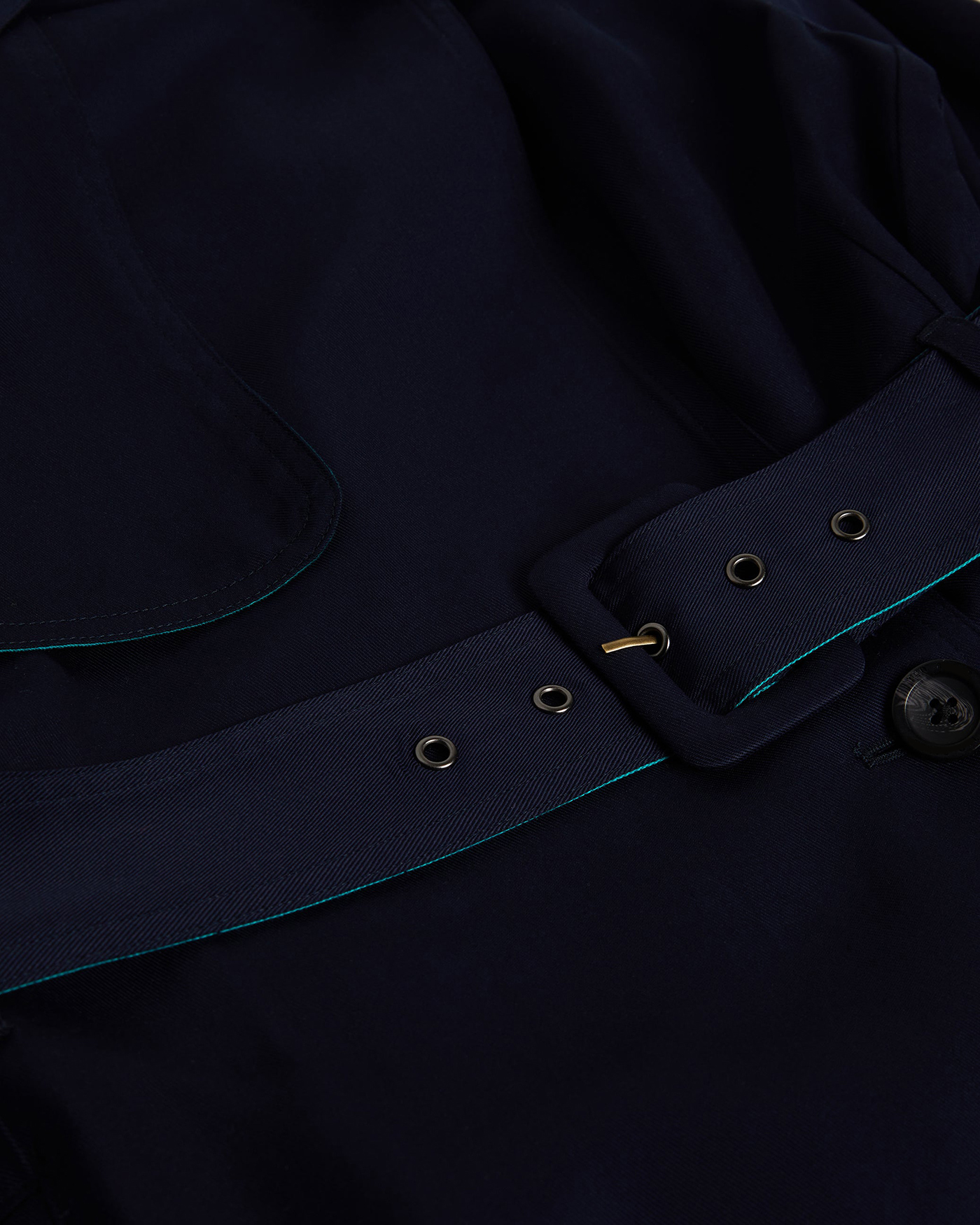 Biferno Colour Block Trench Coat Navy