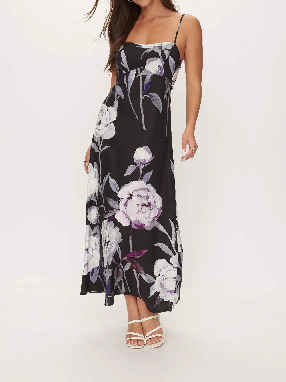 Beau Linen Blend Slip Midi Dress