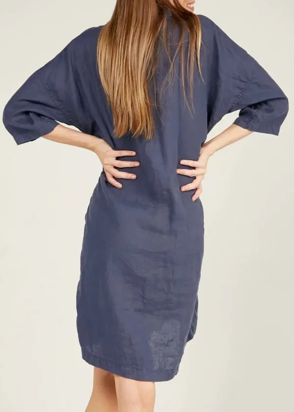 Buttons Front Island Shirt Midi Dress