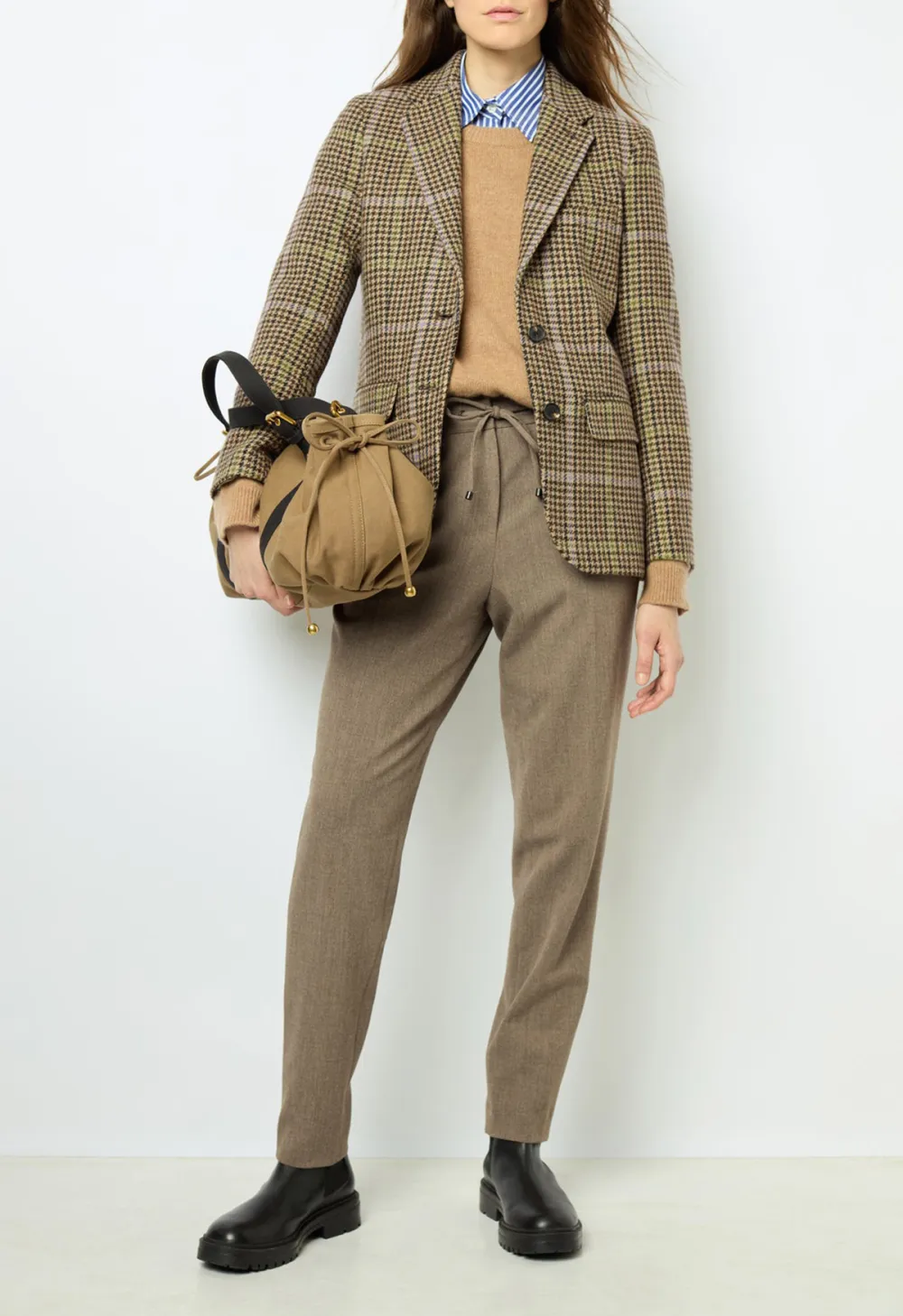 Brown Plaid Blazer