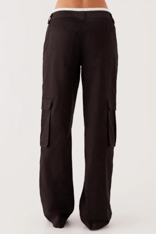 Grace Lily Cargo Pants - Black