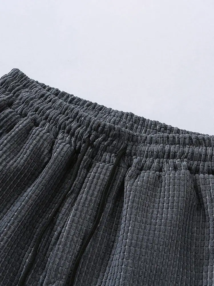 Drawstring Corduroy Pants