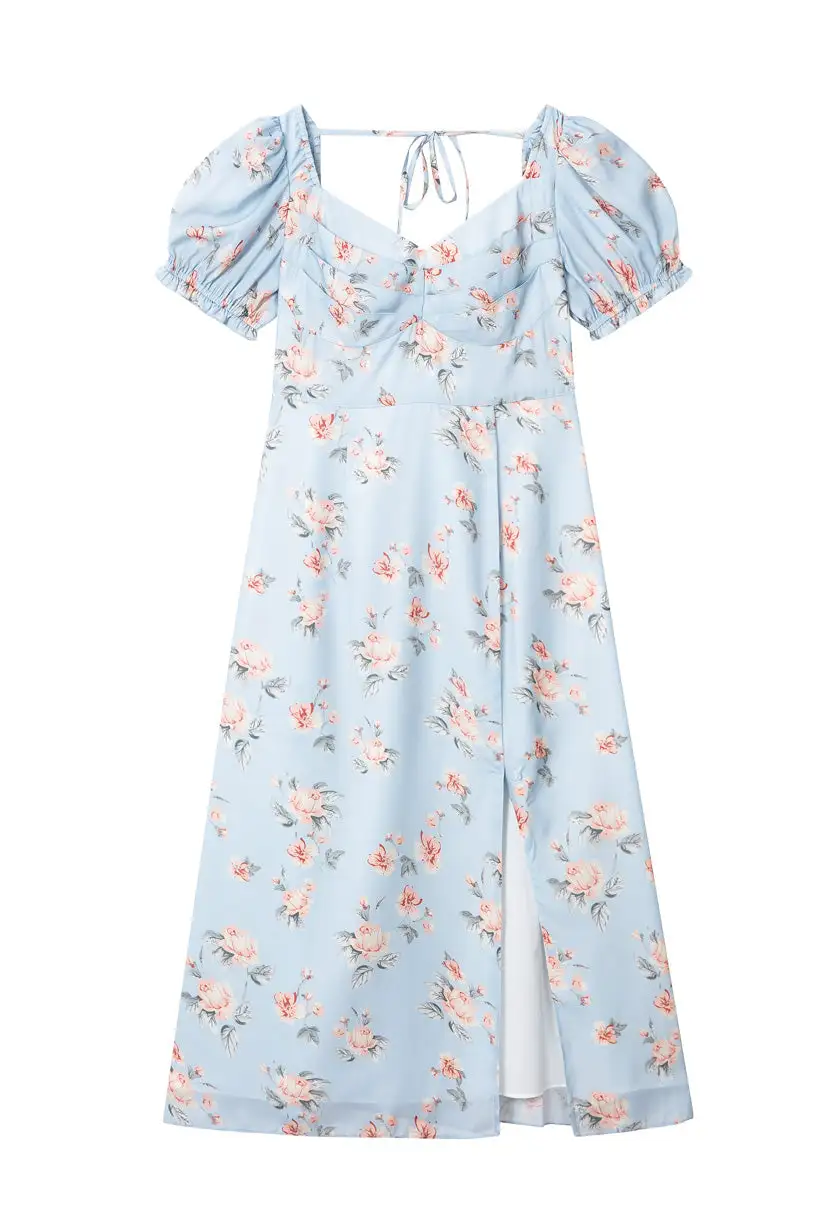 Medora Dress - Blue Floral