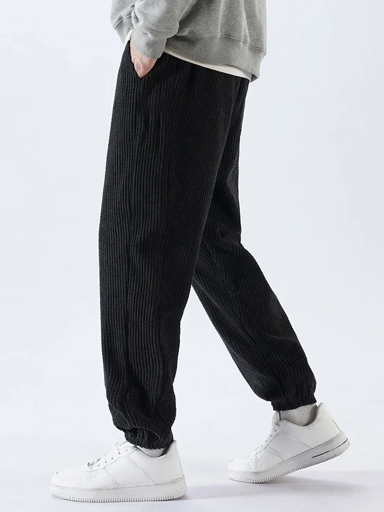 Drawstring Corduroy Pants