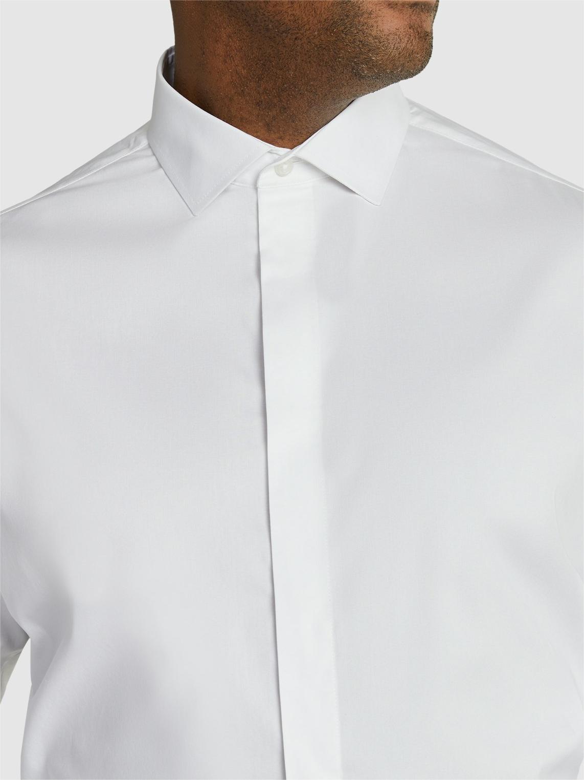 WHITE TUXEDO STRETCH DRESS SHIRT