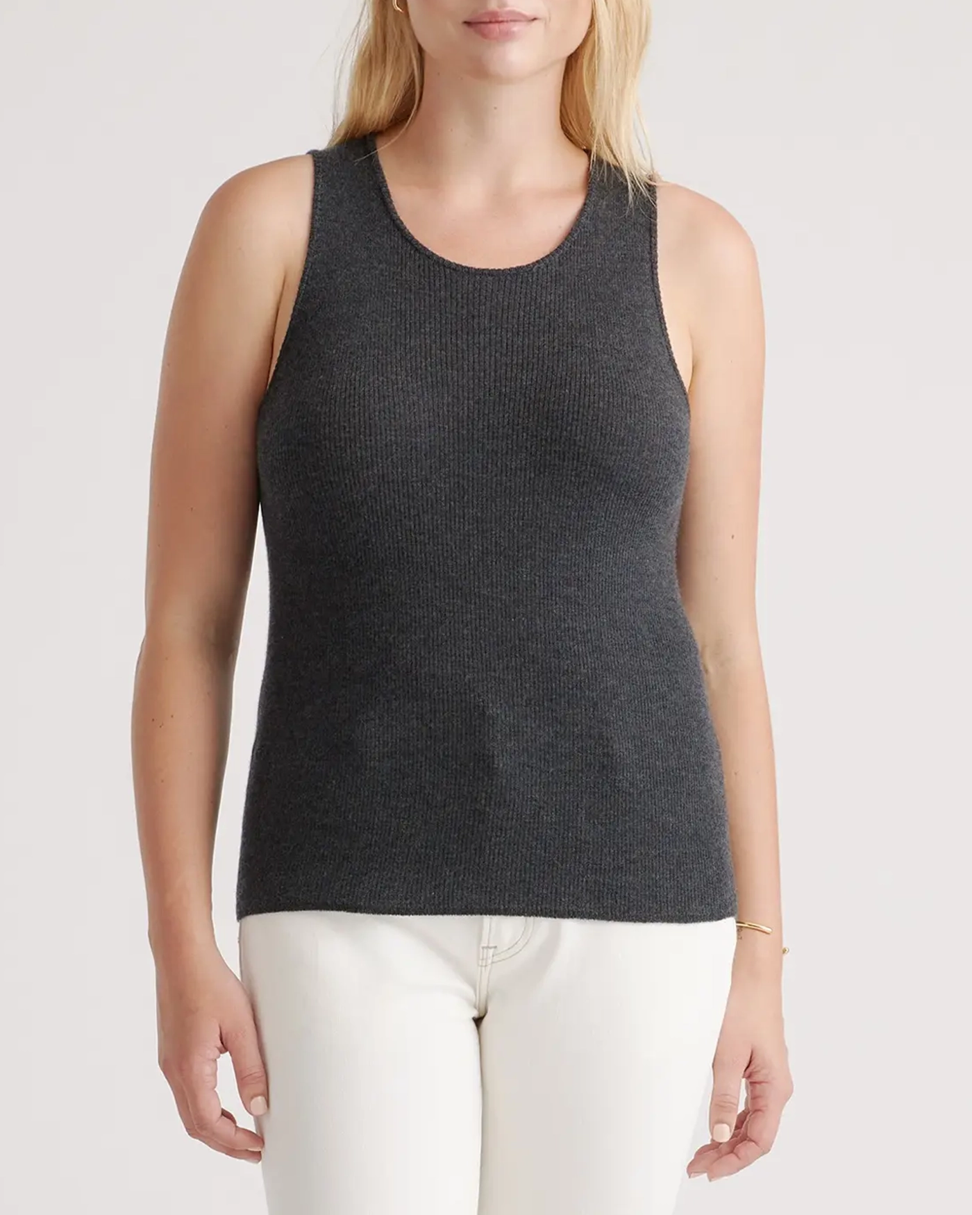 Featherweight Cashmere Ribbed Tank