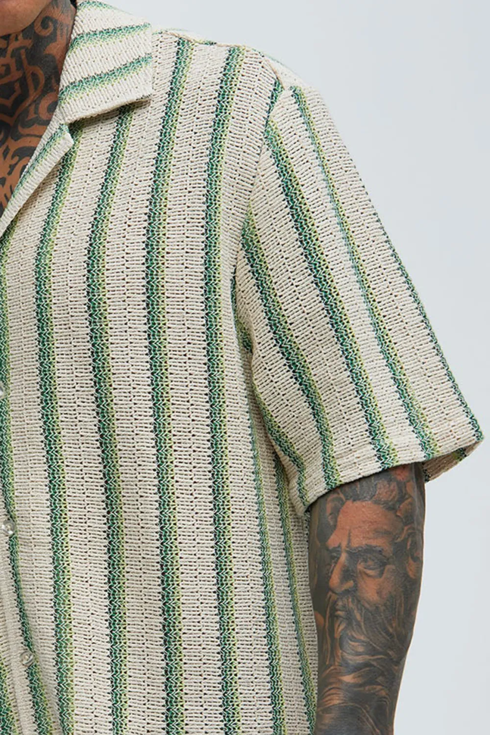 Peyton Textured Shirt - Green/combo