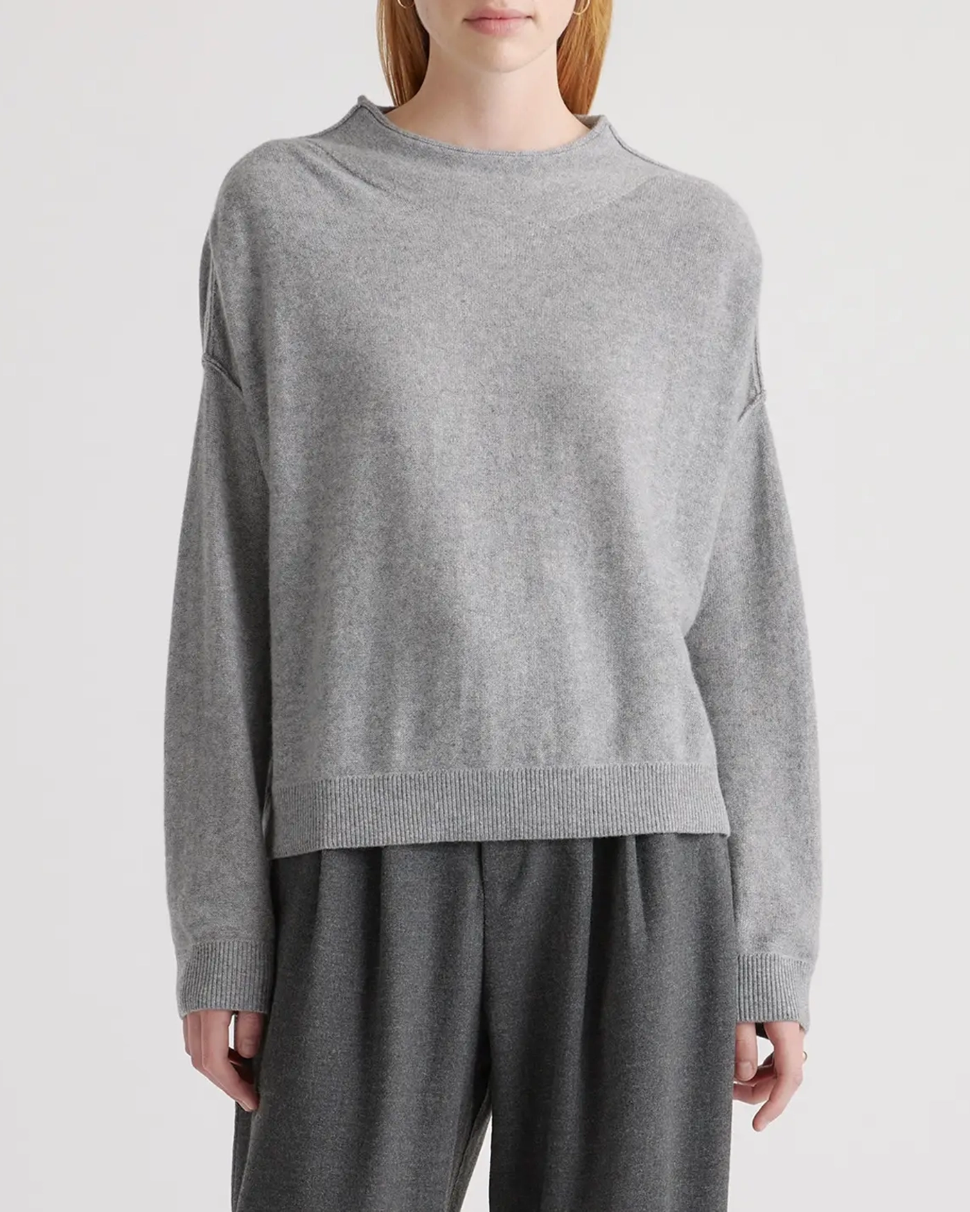 Mock Neck Mongolian Cashmere Sweater