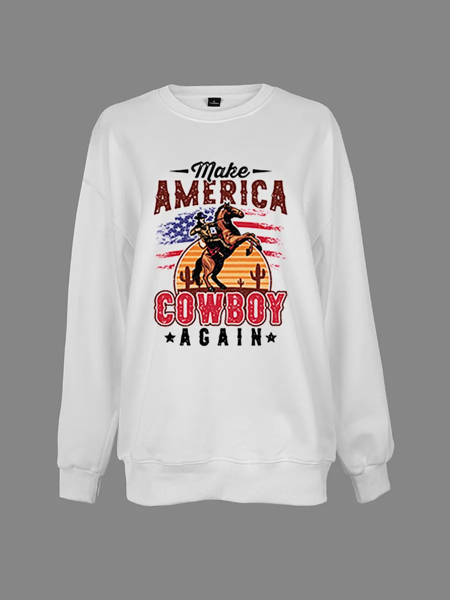 Make America a cowboy sweatshirt again