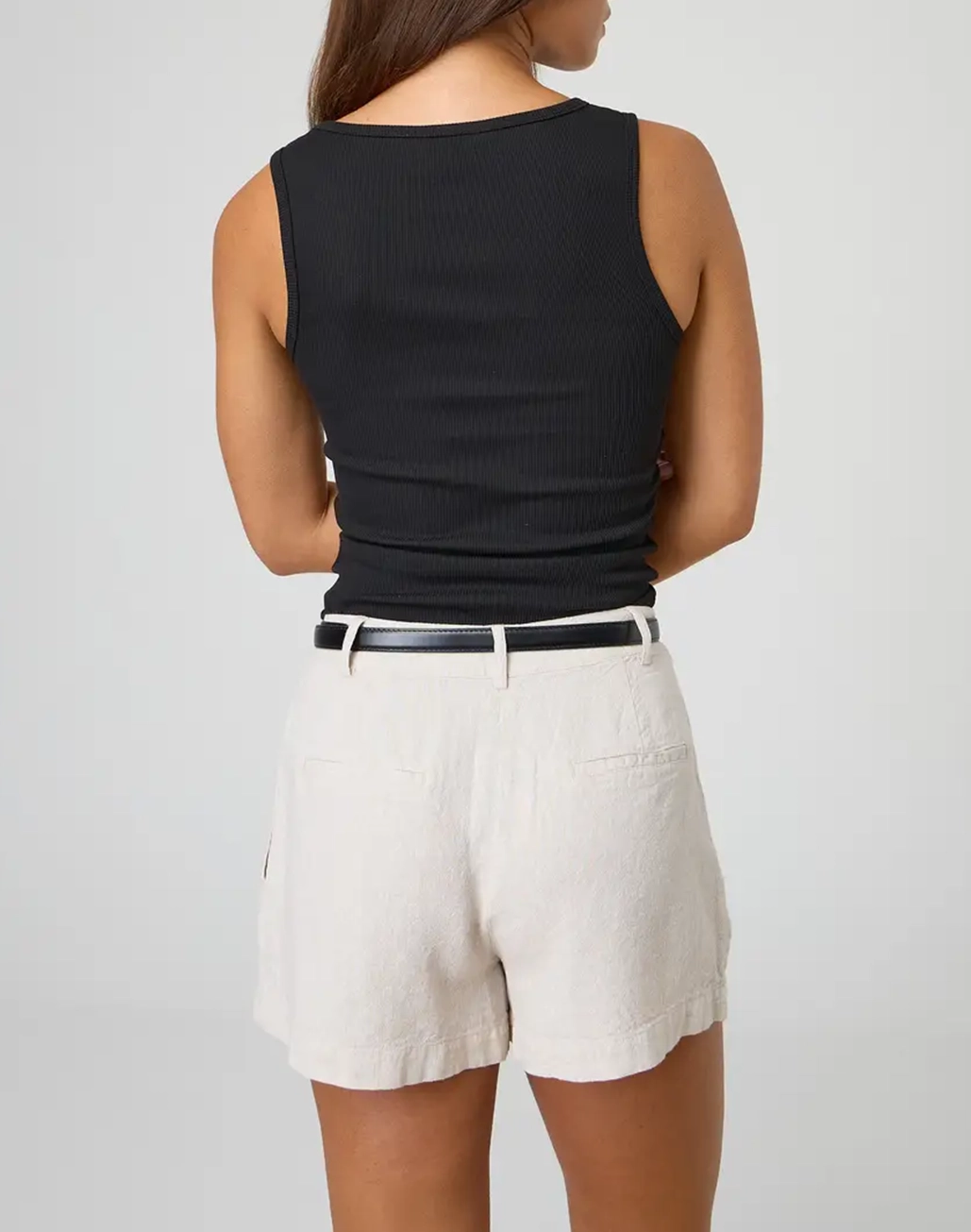 Pleat Front Linen Short