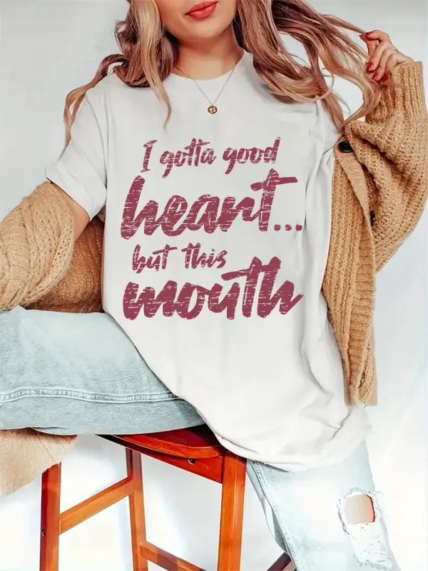 I Gotta Good Heart But This Mouth Graphic Tee