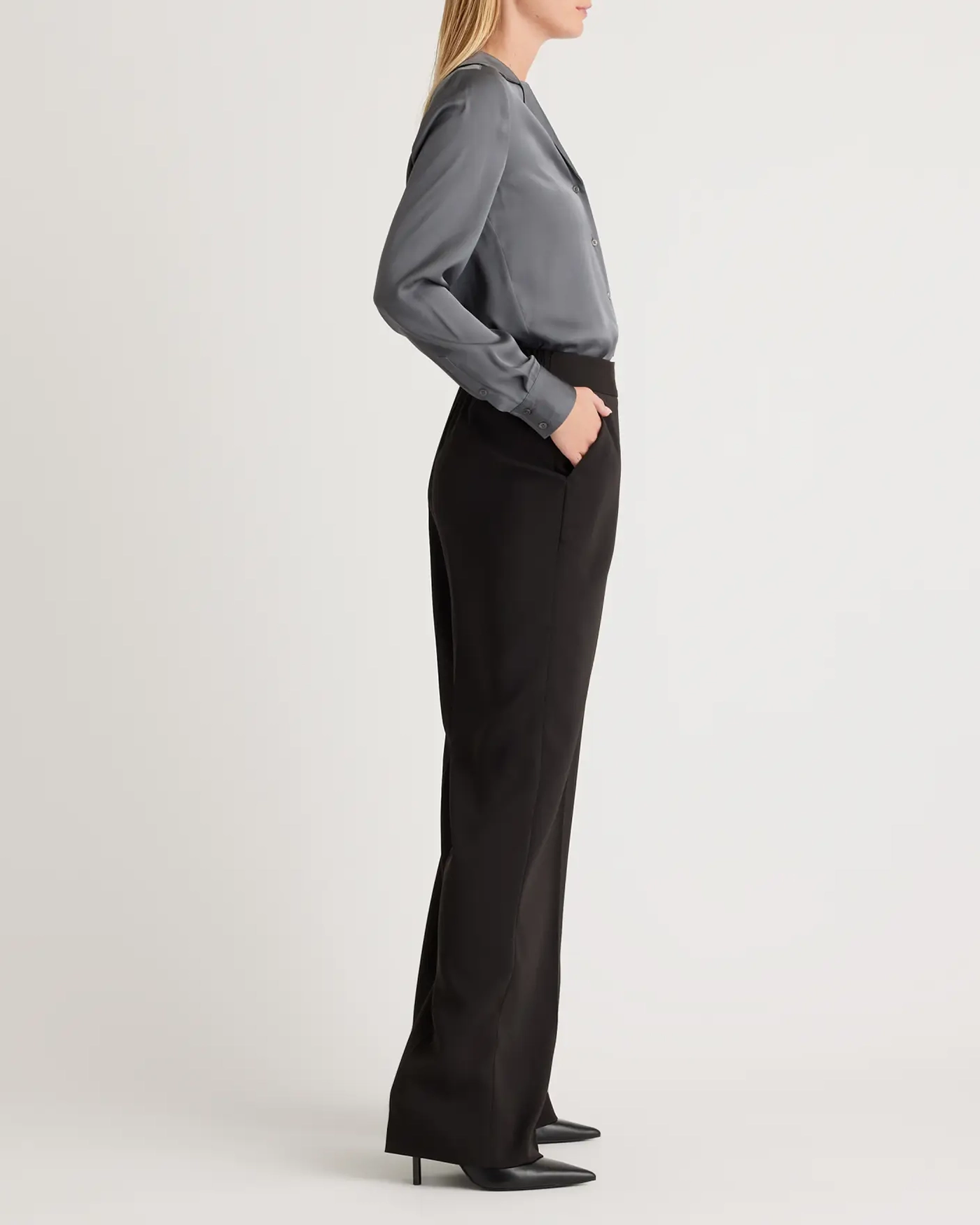 Stretch Crepe Classic Trouser Pants