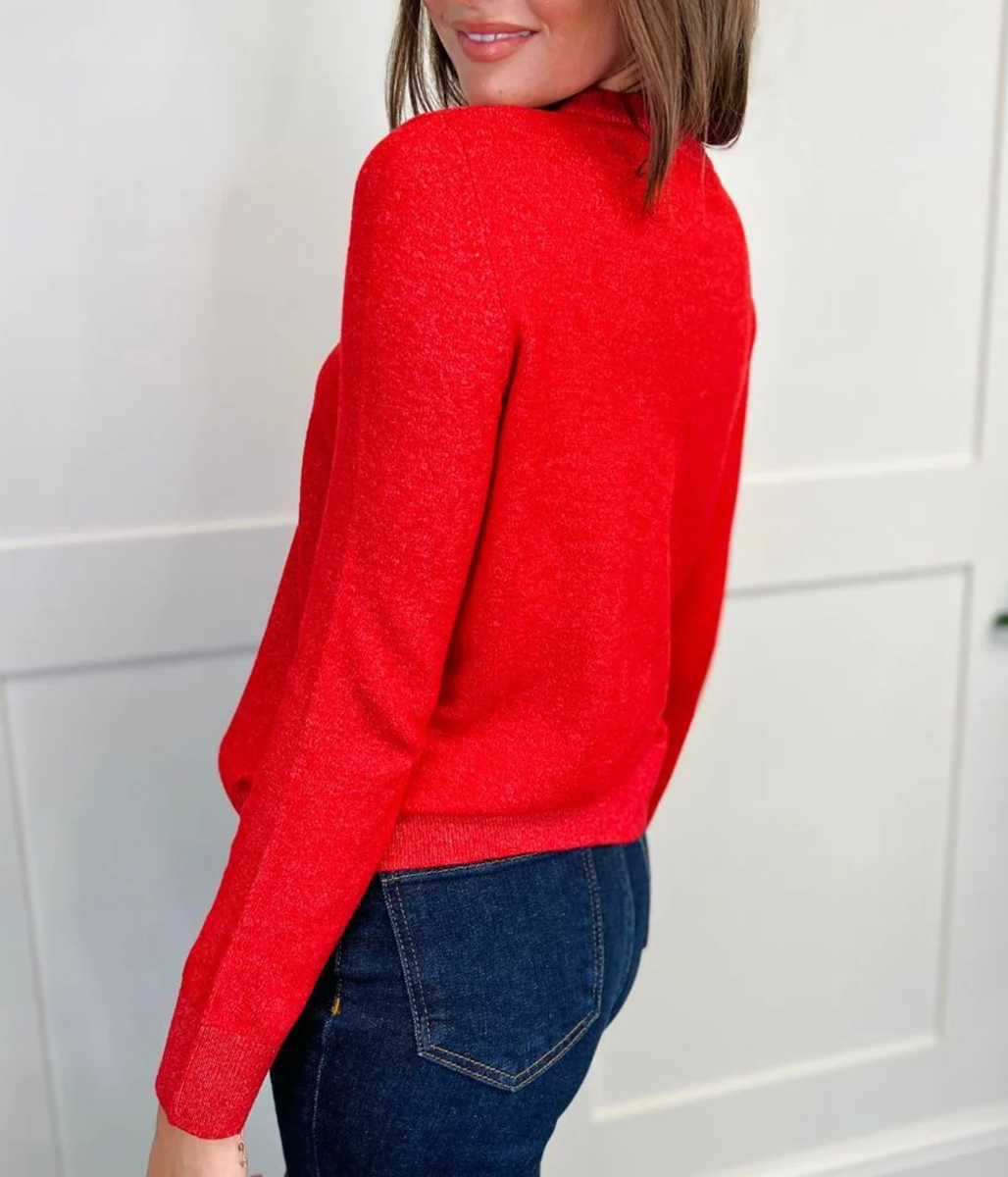 Red Recycled Blend Jumper