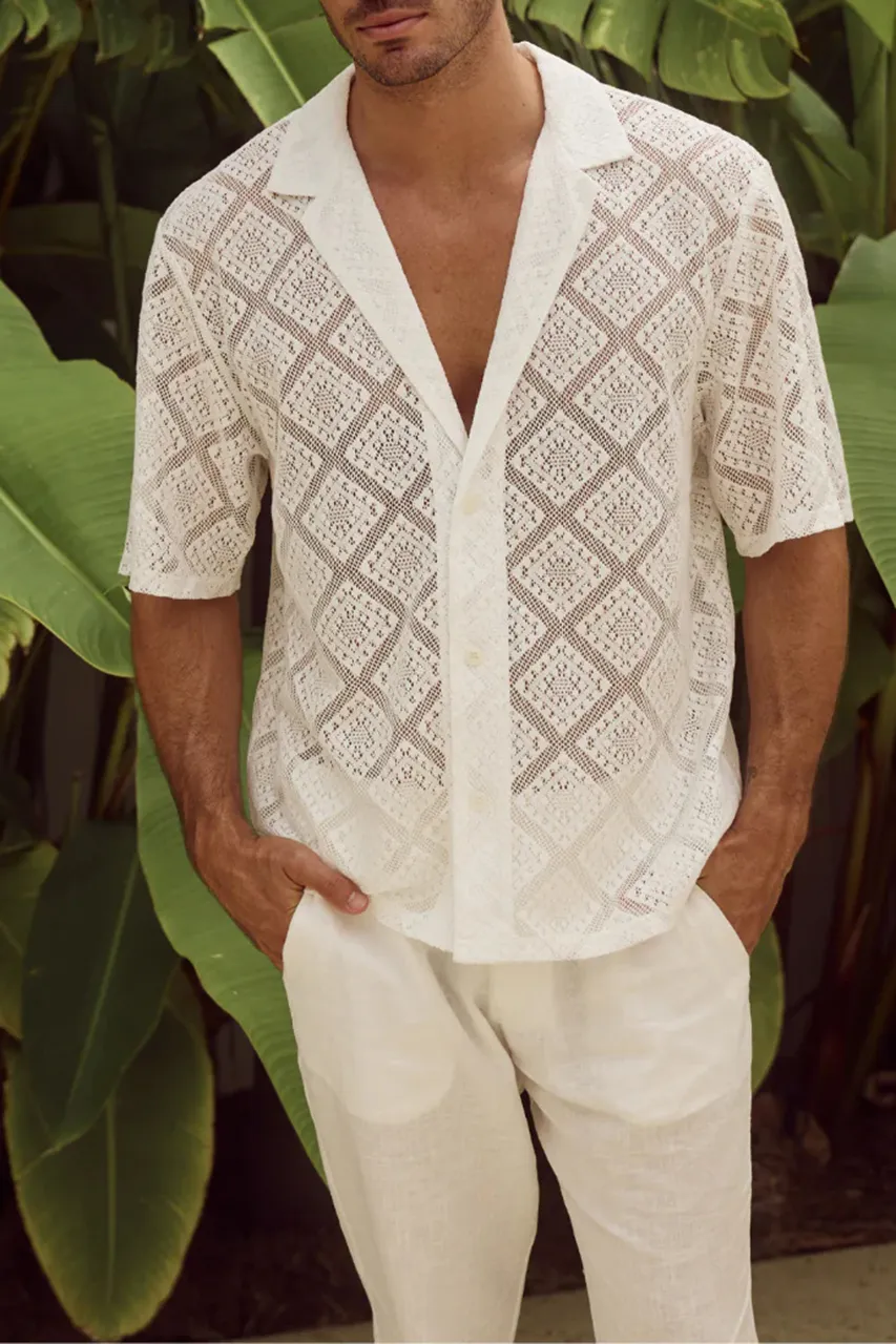 MESH WHITE TULUM SHIRT