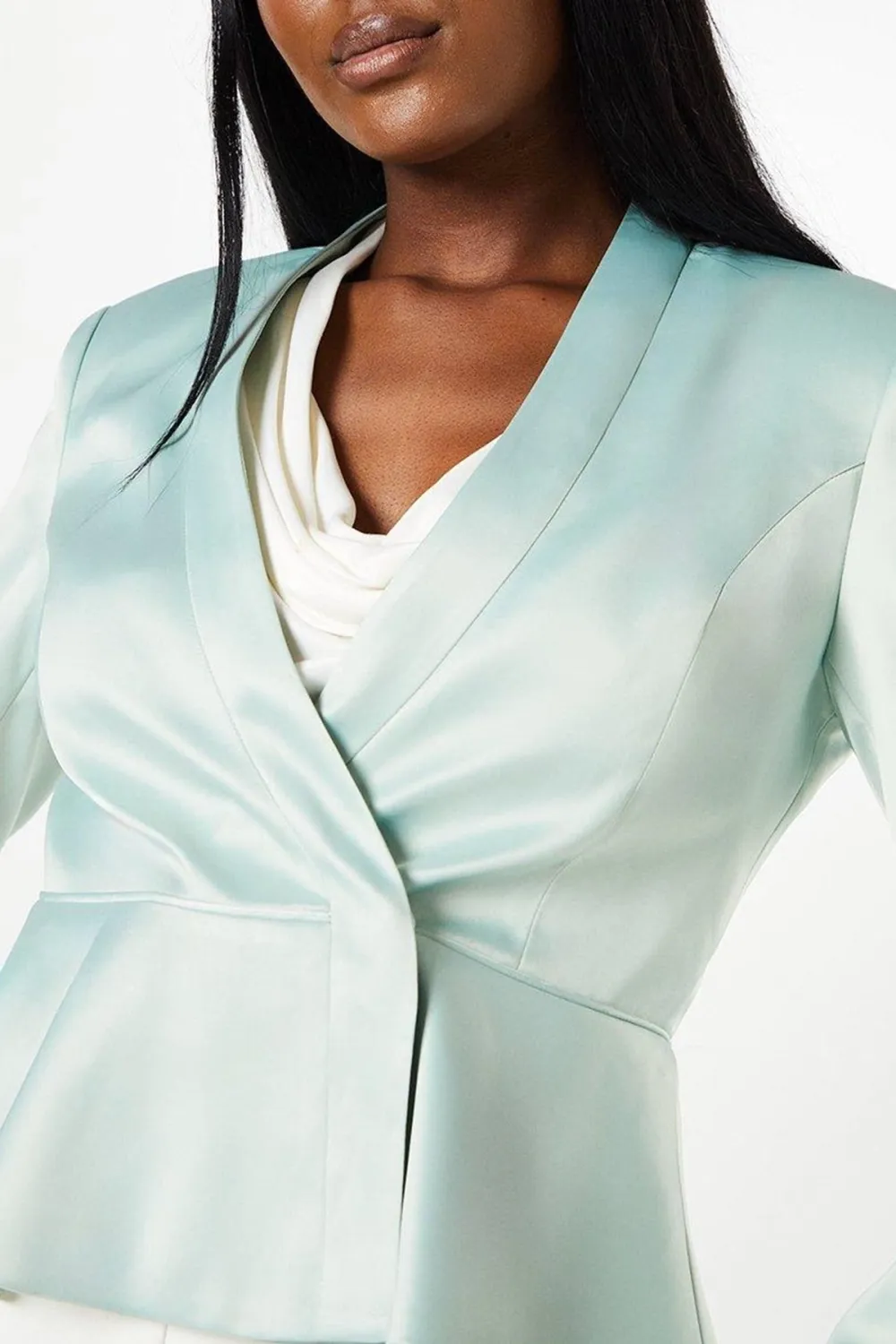 Satin Stretch Tailored Jacket