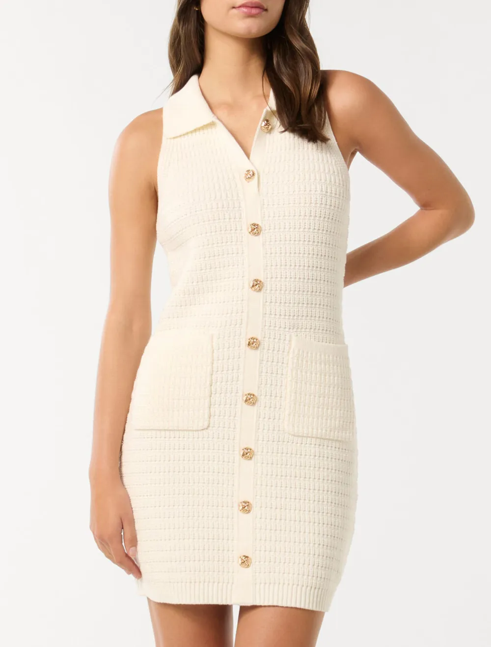 Beck Textured Knit Mini Dress