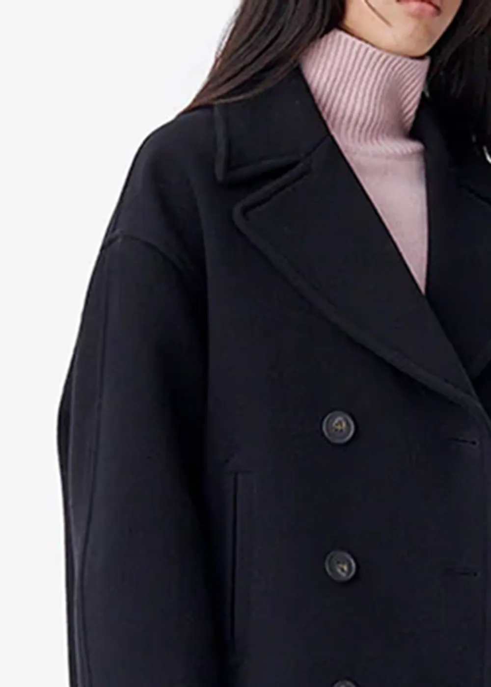 V Neck Buttons Front Berlin Coat