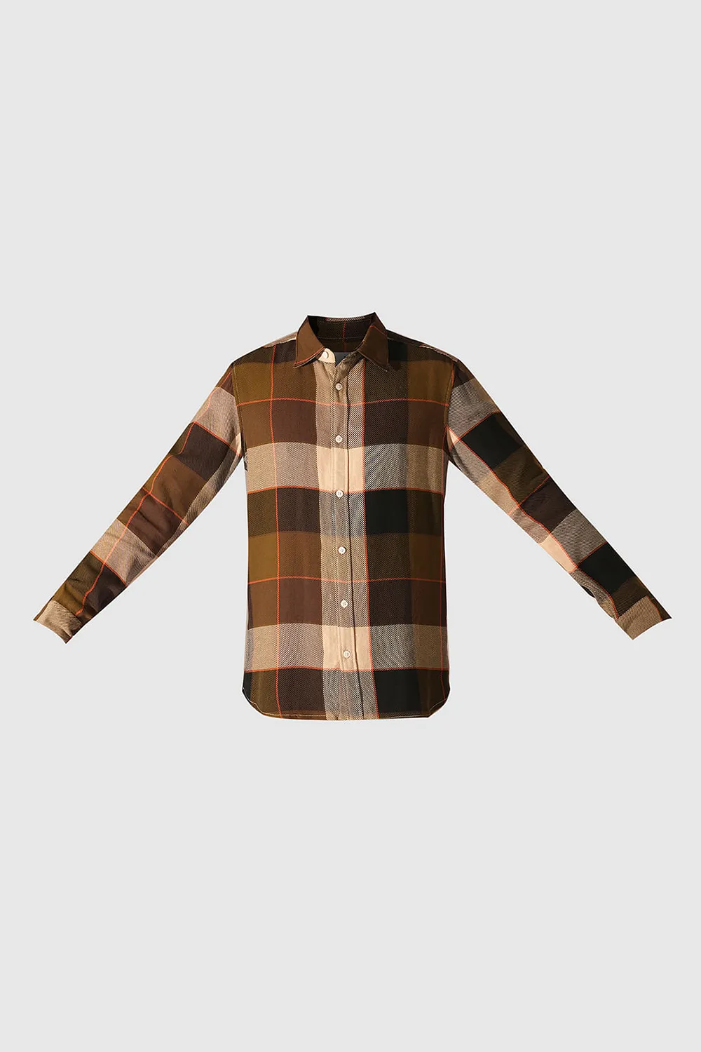 Green Check Cotton Shirt