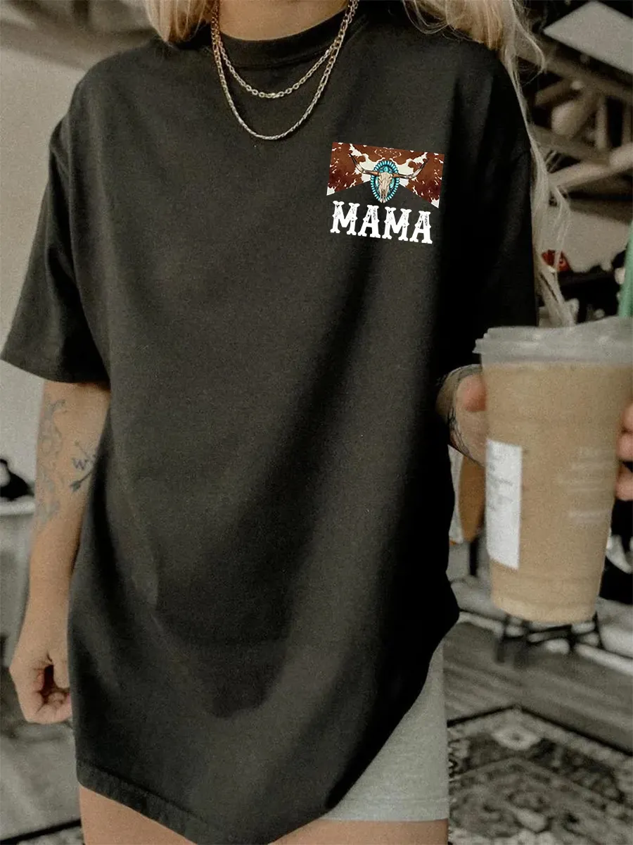 MAMA MAMA Western Pattern T-shirt